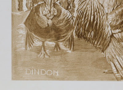 Mathurin MEHEUT : Le Dindon, Lithographie signée