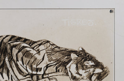 Mathurin MEHEUT : Le Tigre, Lithographie signée