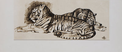 Mathurin MEHEUT : Le Tigre, Lithographie signée