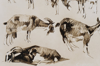 Mathurin MEHEUT : La Chèvre, Lithographie signée