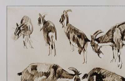 Mathurin MEHEUT : La Chèvre, Lithographie signée