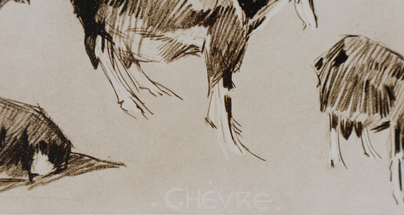 Mathurin MEHEUT : La Chèvre, Lithographie signée