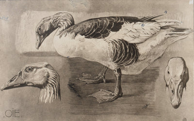 Mathurin MEHEUT : L'Oie, Lithographie signée