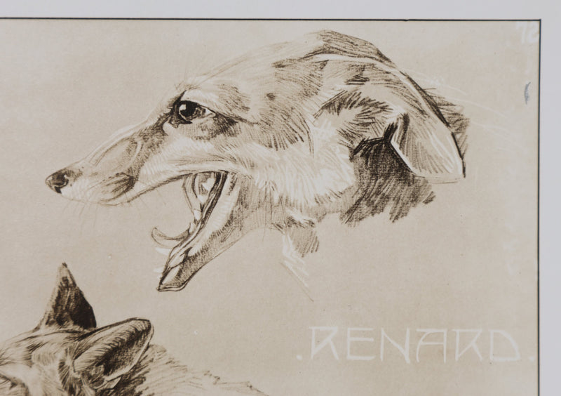Mathurin MEHEUT : Le Renard, Lithographie signée