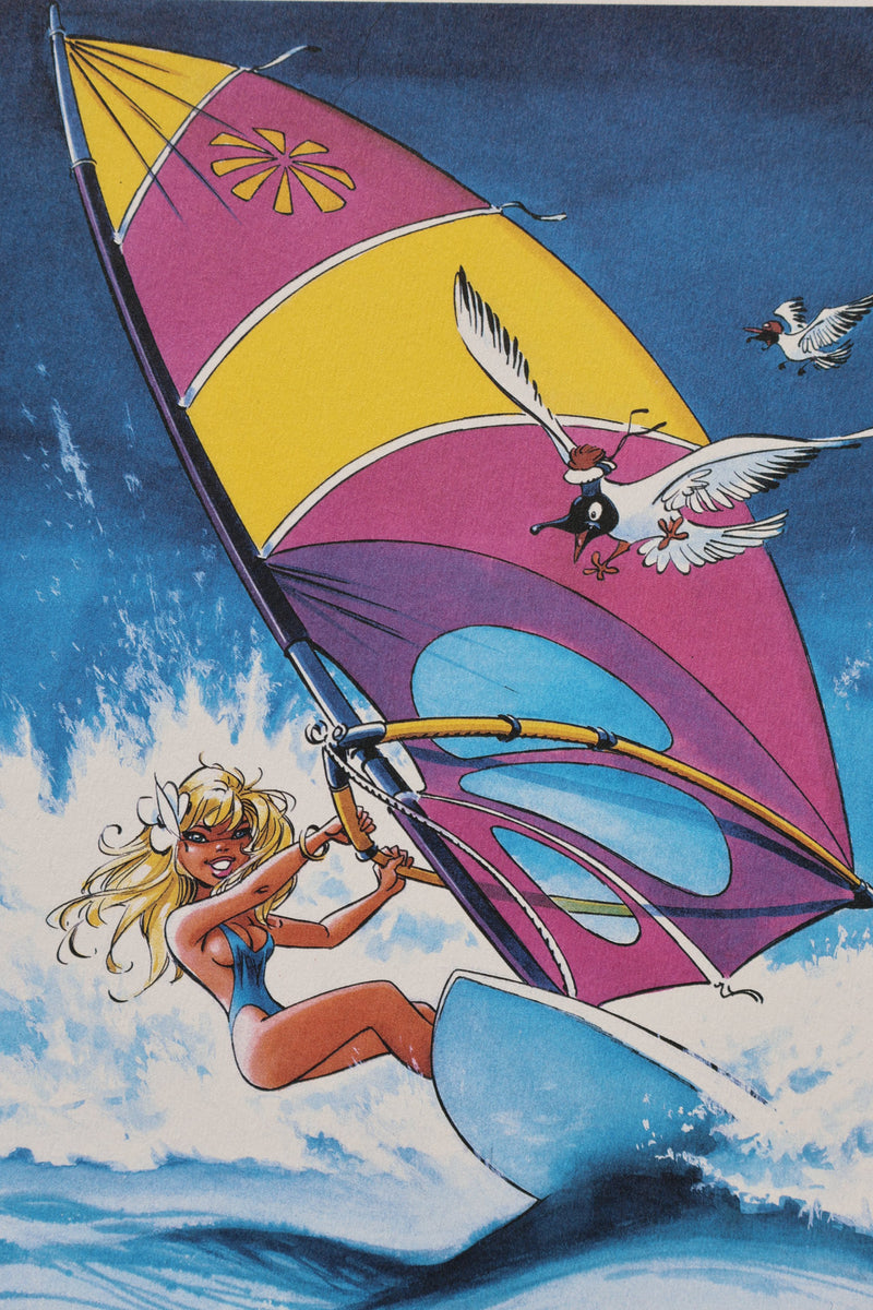 DANY : Planche à voile, Ex libris signé