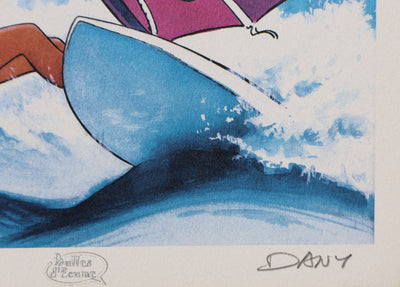 DANY : Planche à voile, Ex libris signé