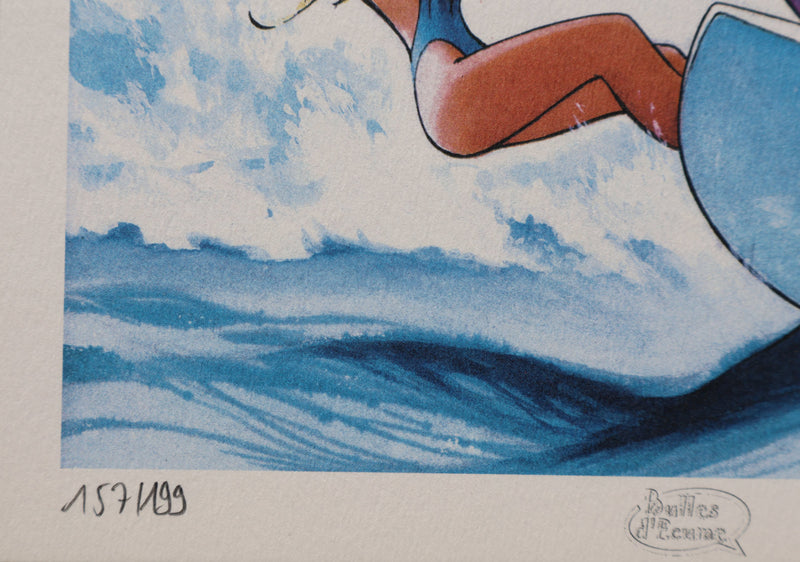 DANY : Planche à voile, Ex libris signé