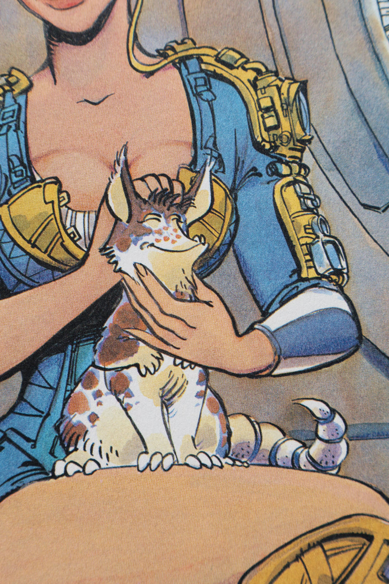 J.C MÉZIÈRES : Cosmo‑Gardienne, Ex libris signé