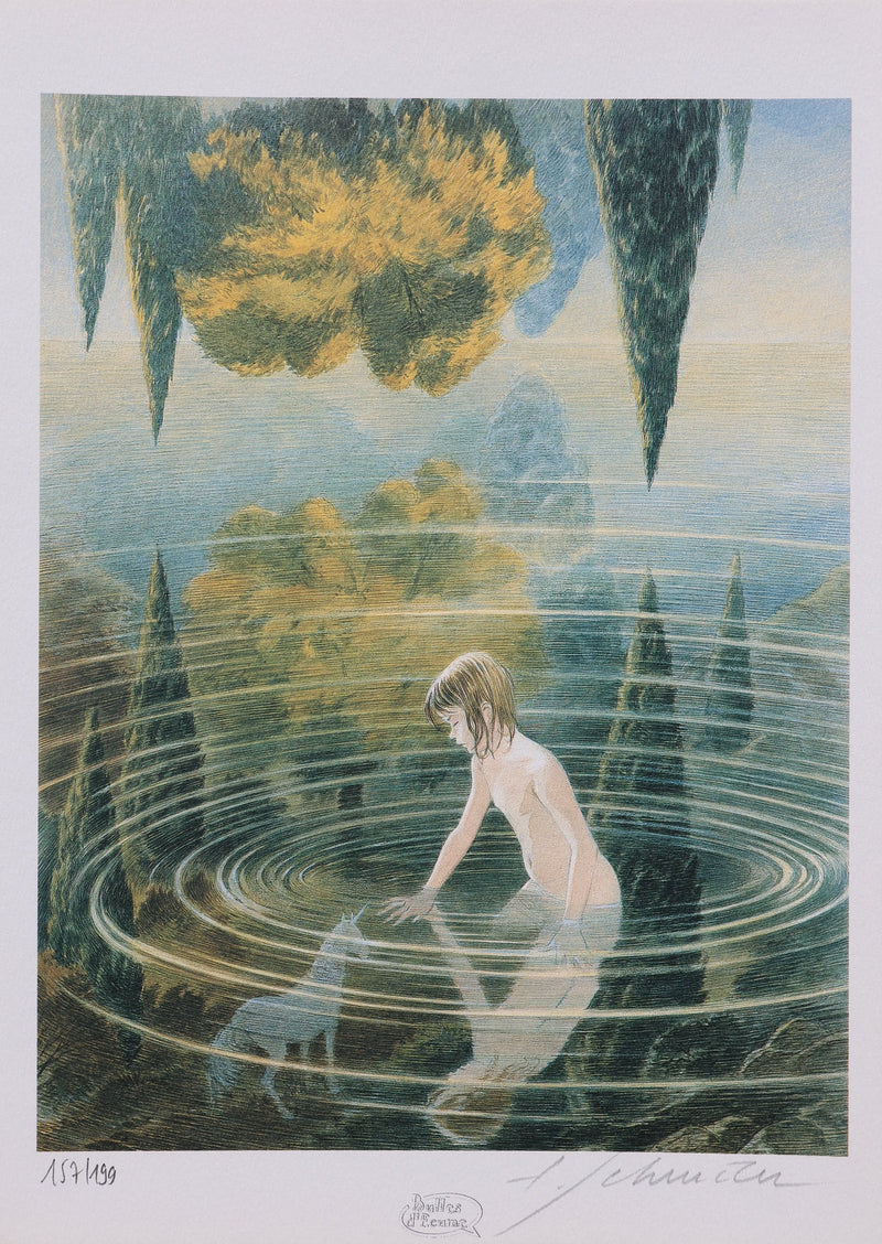 François SCHUITEN : Le Miroir des Mondes, Ex libris signé