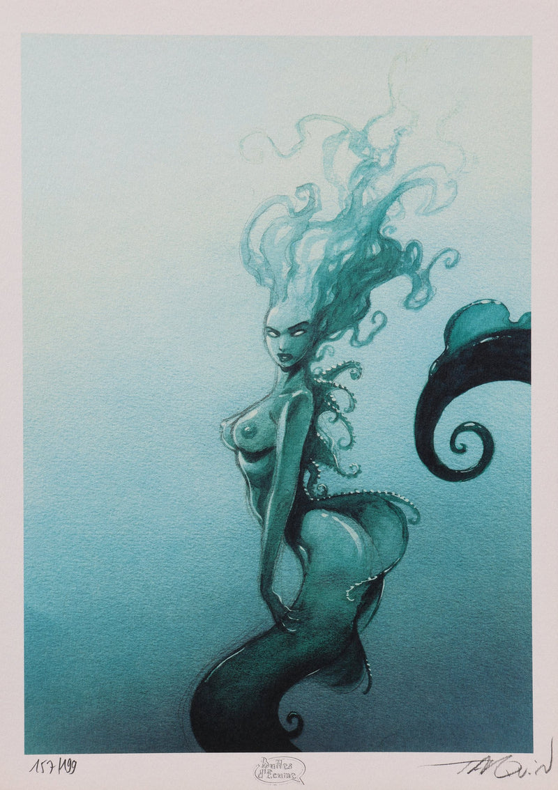 Didier TARQUIN : Reine des Profondeurs, Ex libris signé
