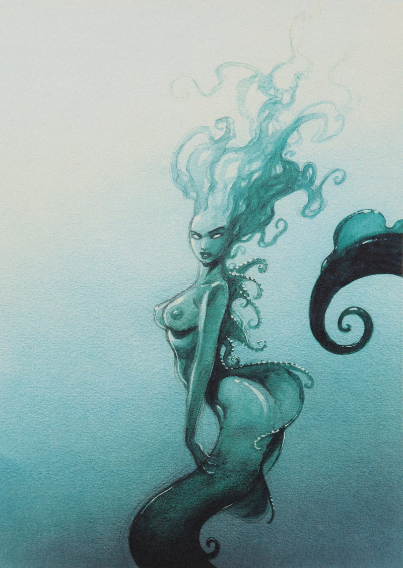 Didier TARQUIN : Reine des Profondeurs, Ex libris signé