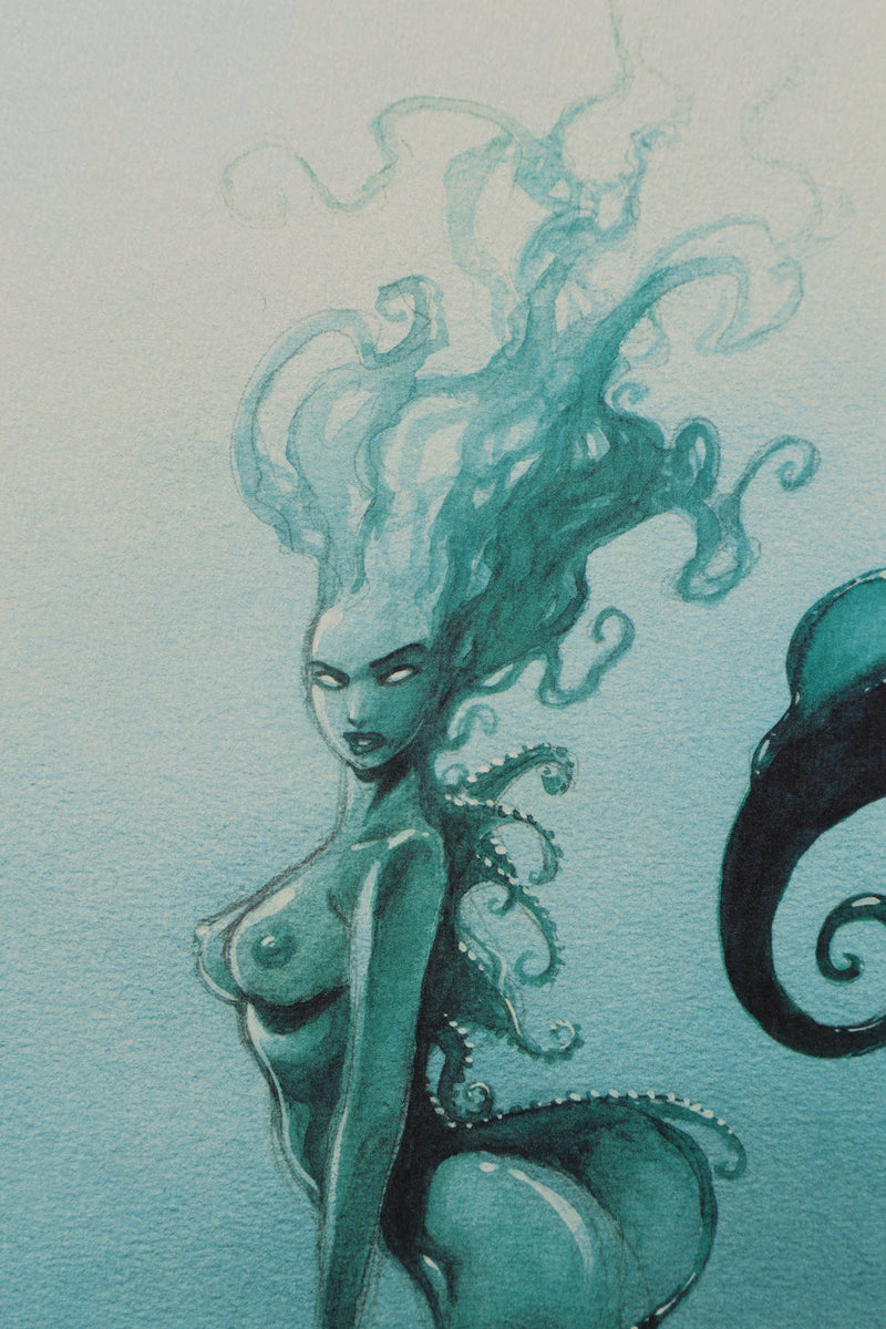 Didier TARQUIN : Reine des Profondeurs, Ex libris signé