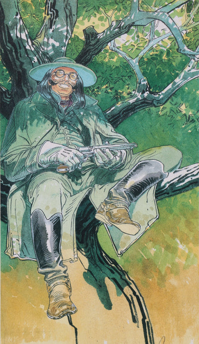 François BOUCQ : Le Tireur Souriant, Ex libris signé