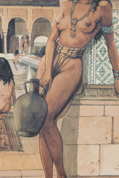 J.F CHARLES : Femmes au Palais d’Eau, Ex libris signé