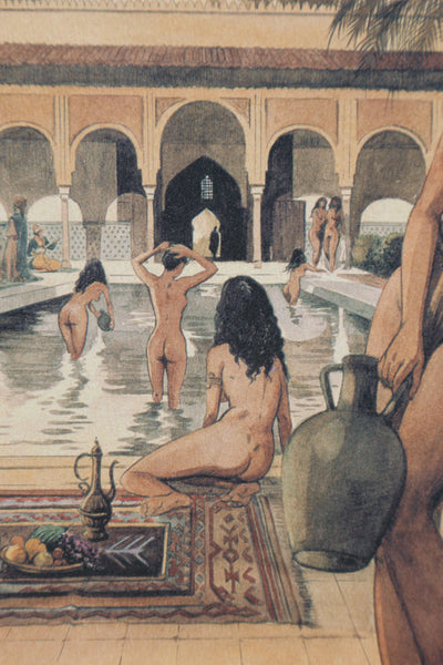 J.F CHARLES : Femmes au Palais d’Eau, Ex libris signé
