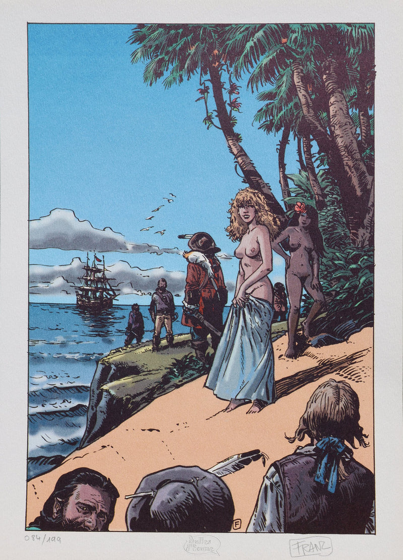 FRANZ : Île captive, Ex libris signé