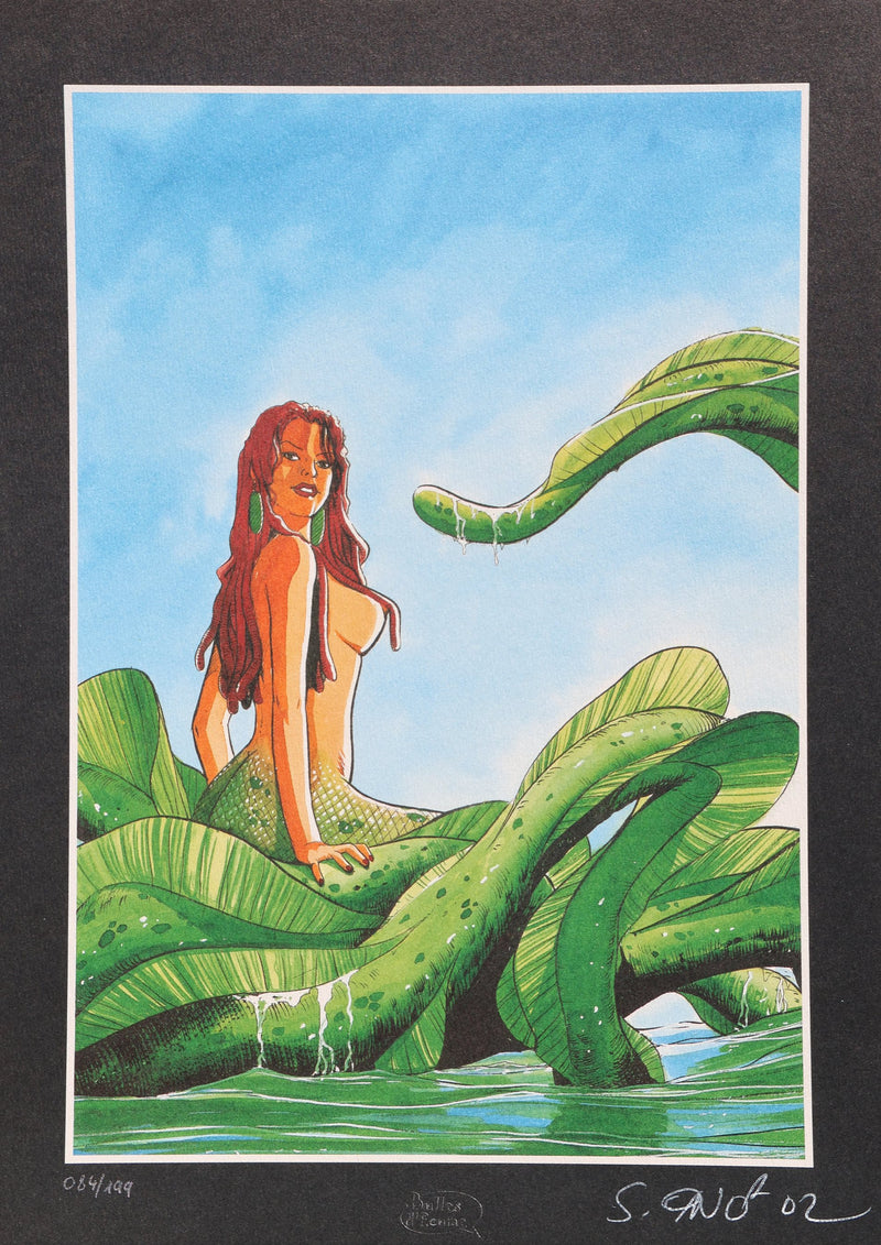 Serge FINO : Charme aquatique, Ex libris signé