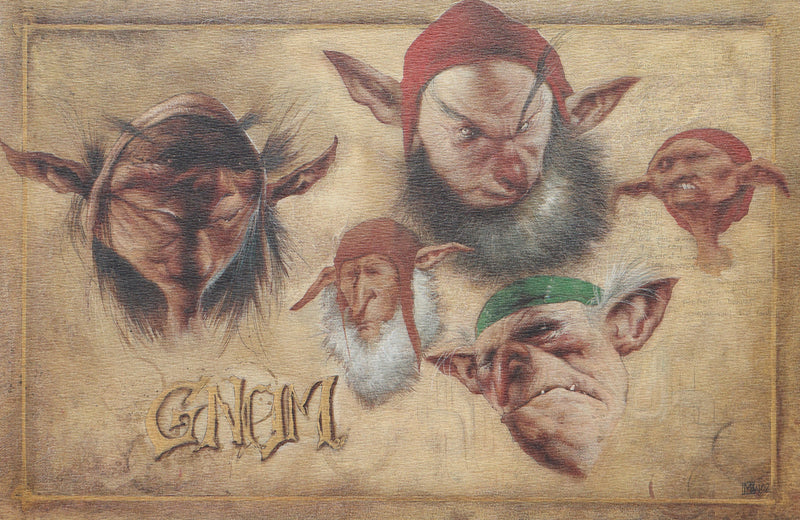 Emmanuel CIVIELLO : Les Gnomes, Ex libris signé