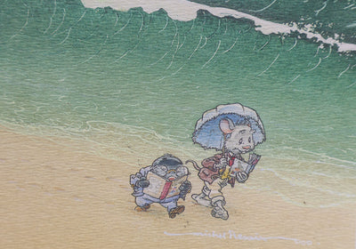 Michel PLESSIX :  Lecture à la mer, Ex libris signé