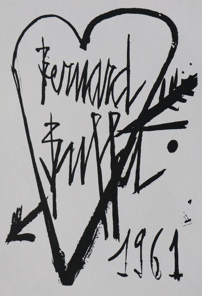 Bernard BUFFET : Déclaration d'amour, Gravure originale signée
