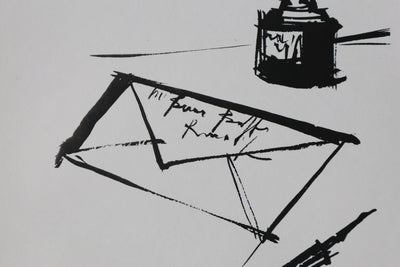 Bernard BUFFET : La Lettre d'amour, Gravure originale signée