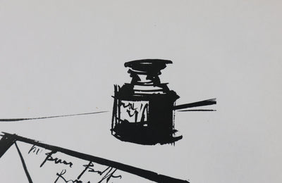 Bernard BUFFET : La Lettre d'amour, Gravure originale signée