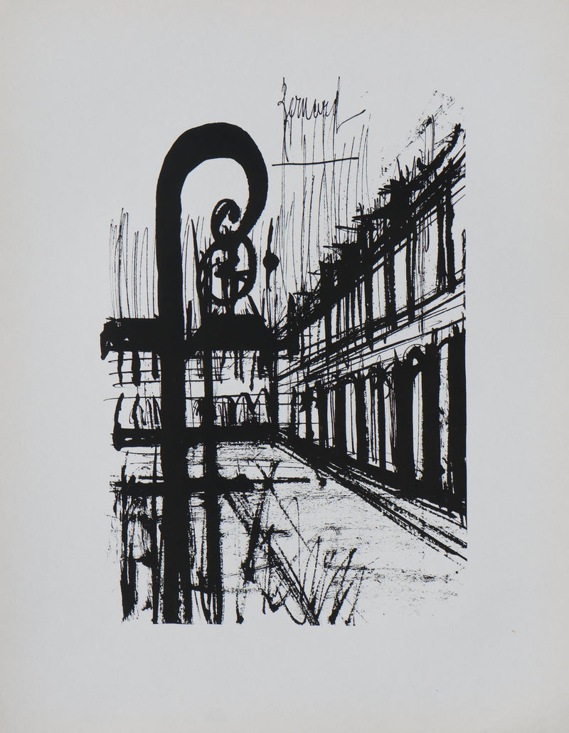 Bernard BUFFET: Place des Vosges, Original signed engraving