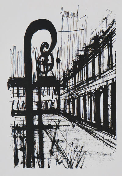 Bernard BUFFET: Place des Vosges, Original signed engraving