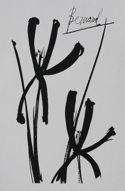 Bernard BUFFET : Les deux Iris, Gravure originale signée