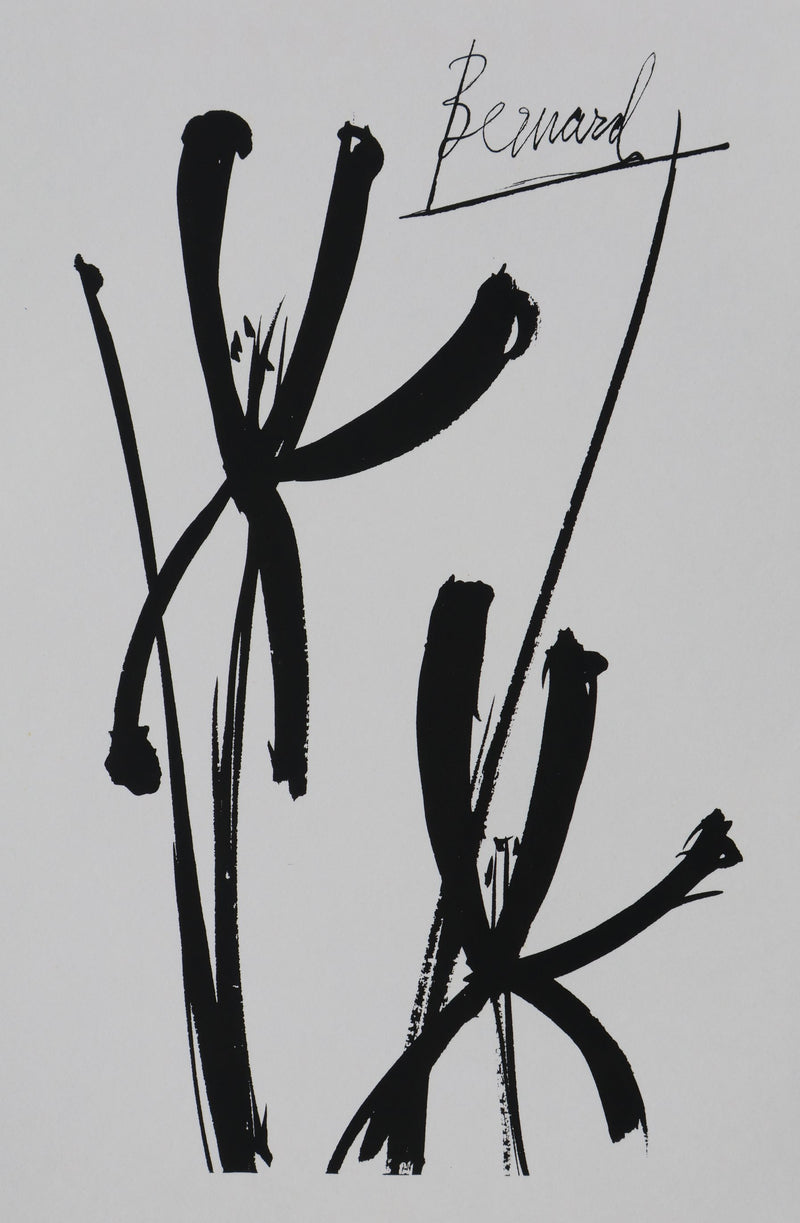 Bernard BUFFET : Les deux Iris, Gravure originale signée
