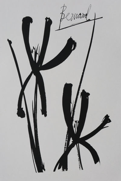 Bernard BUFFET : Les deux Iris, Gravure originale signée