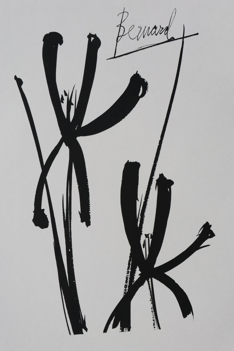 Bernard BUFFET : Les deux Iris, Gravure originale signée