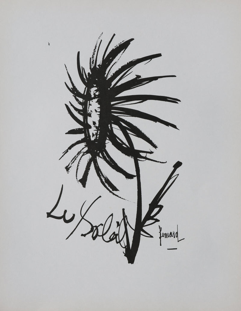 Bernard BUFFET: Die Sonnenblume, Original signierter Kupferstich