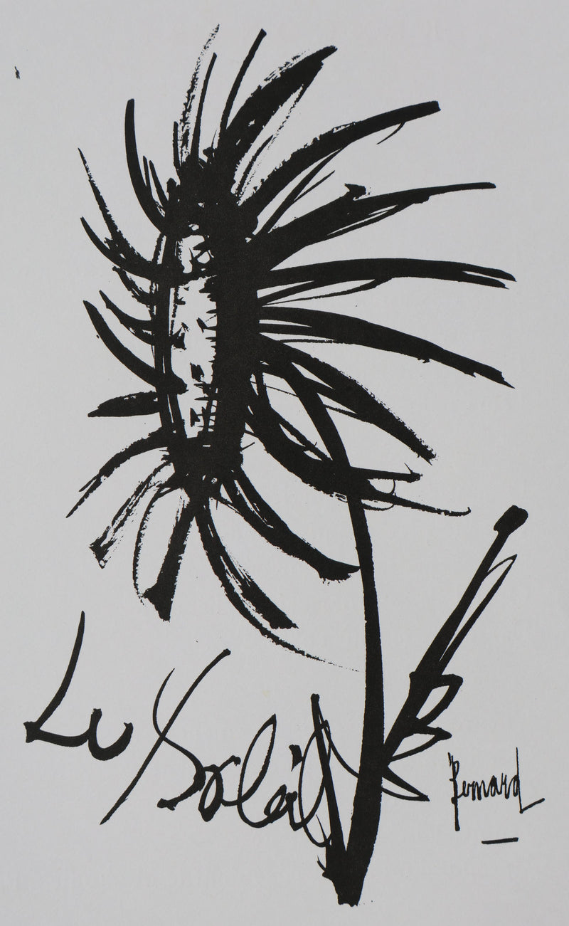 Bernard BUFFET: Die Sonnenblume, Original signierter Kupferstich