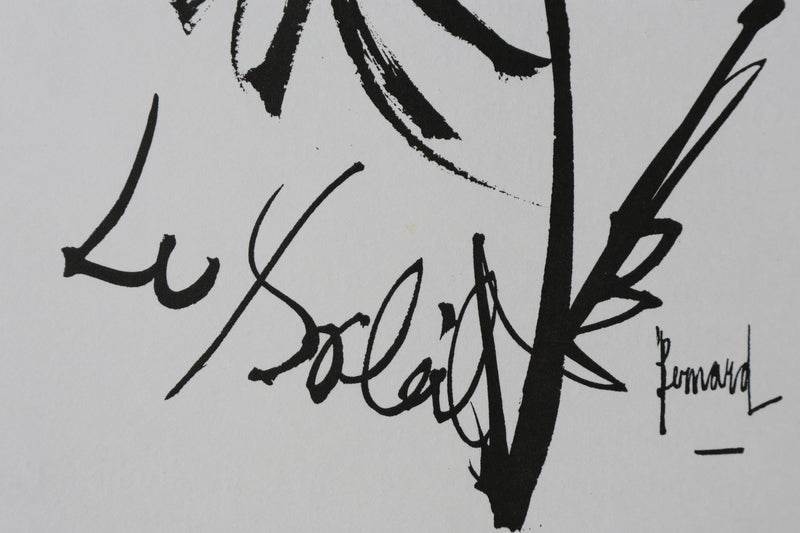 Bernard BUFFET: Die Sonnenblume, Original signierter Kupferstich