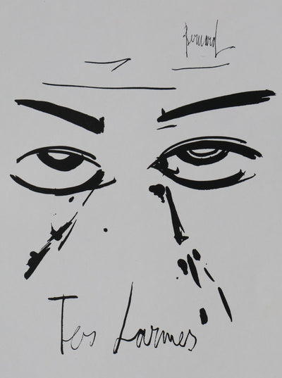 Bernard BUFFET: Your tears, Original signed engraving