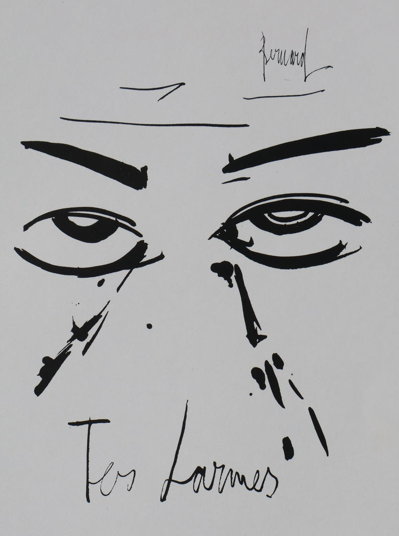 Bernard BUFFET: Your tears, Original signed engraving