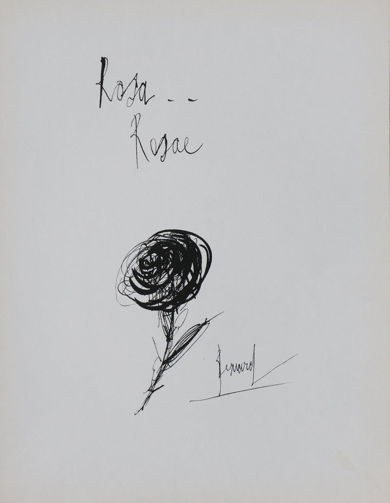 Bernard BUFFET: Rosa Rosae, Original signed engraving