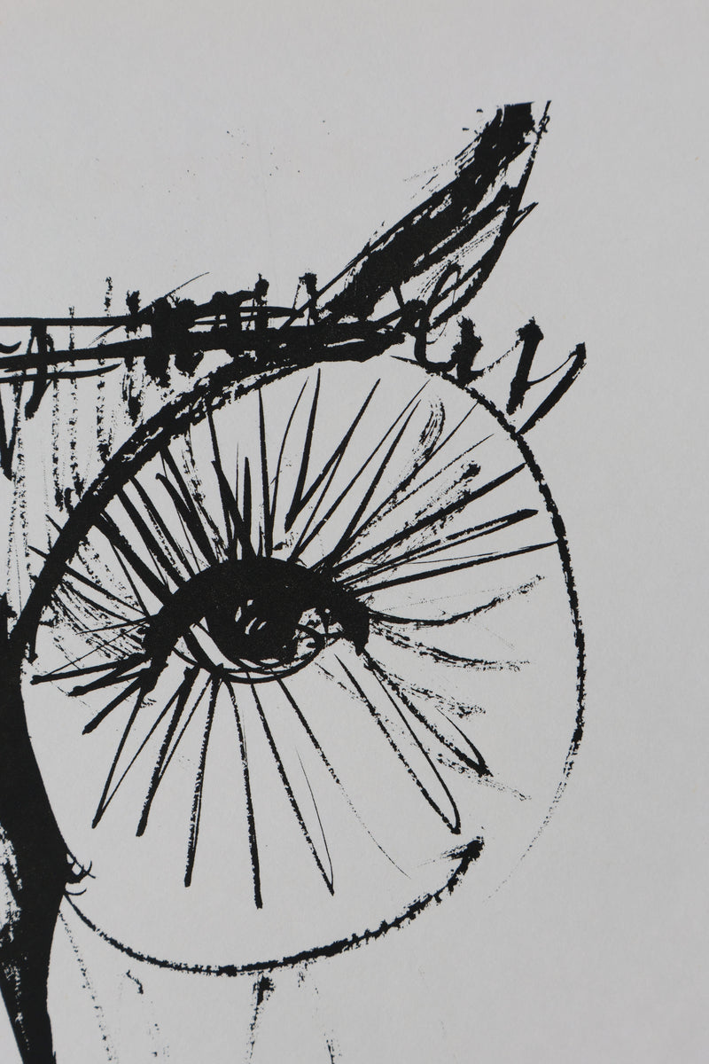 Bernard BUFFET: Die Eule, Original signierter Kupferstich