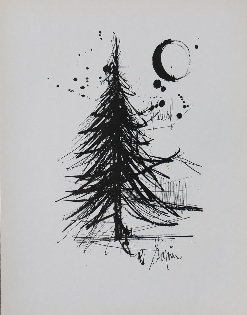 Bernard BUFFET: The fir tree, Original signed engraving