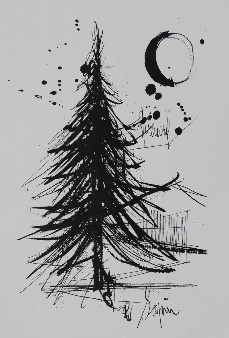 Bernard BUFFET: The fir tree, Original signed engraving