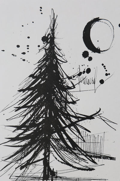 Bernard BUFFET: The fir tree, Original signed engraving