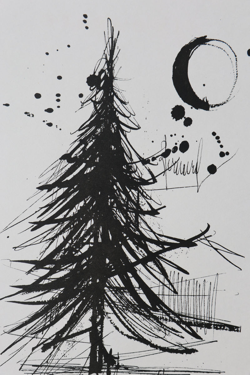 Bernard BUFFET: The fir tree, Original signed engraving