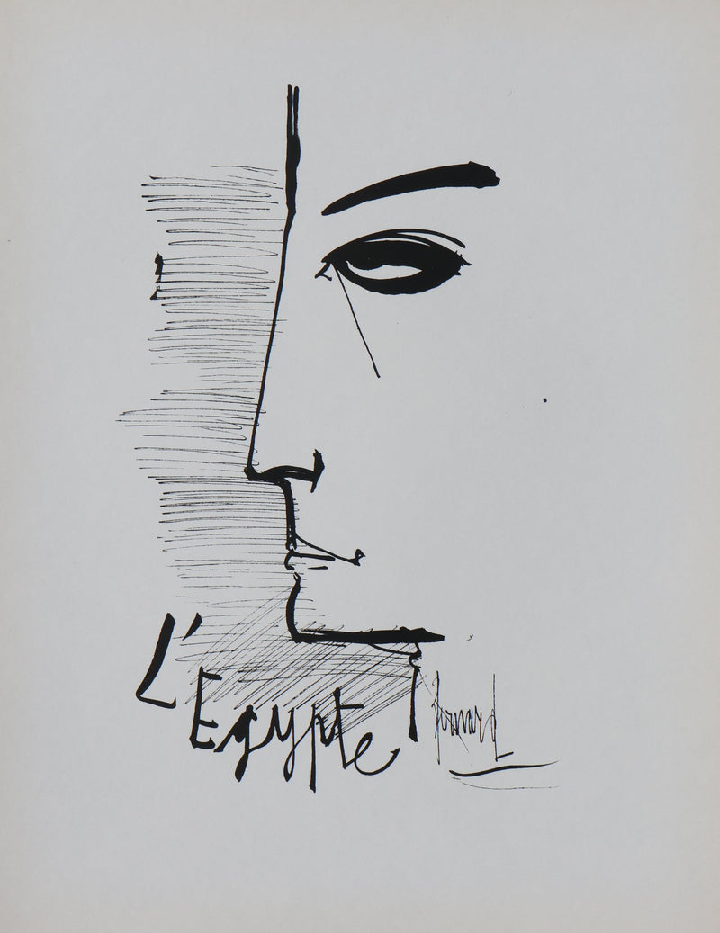 Bernard BUFFET: Egypt, Original signed engraving