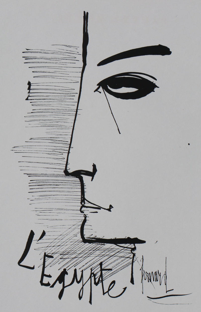 Bernard BUFFET: Egypt, Original signed engraving
