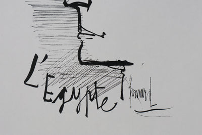 Bernard BUFFET: Egypt, Original signed engraving