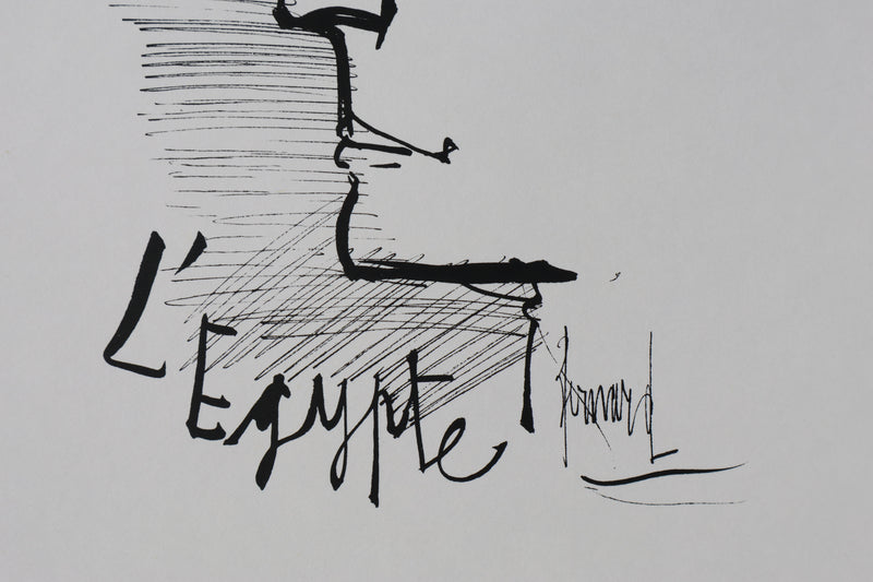 Bernard BUFFET: Egypt, Original signed engraving