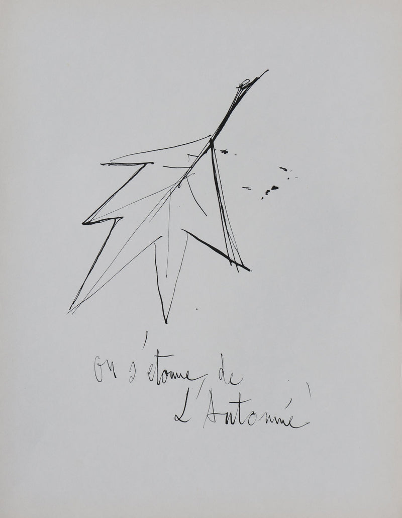 Bernard BUFFET: Autumn, Original engraving