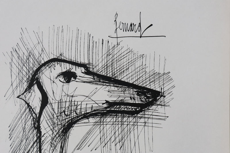 Bernard BUFFET: Der Hund, Original signierter Kupferstich