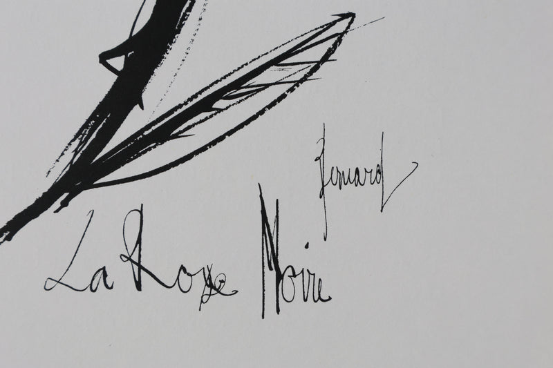 Bernard BUFFET: The Black Rose, Original signed engraving